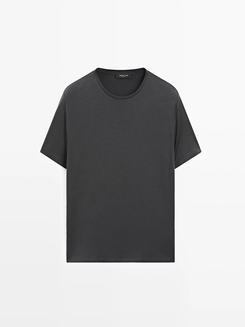 Short sleeve wool blend T-shirt