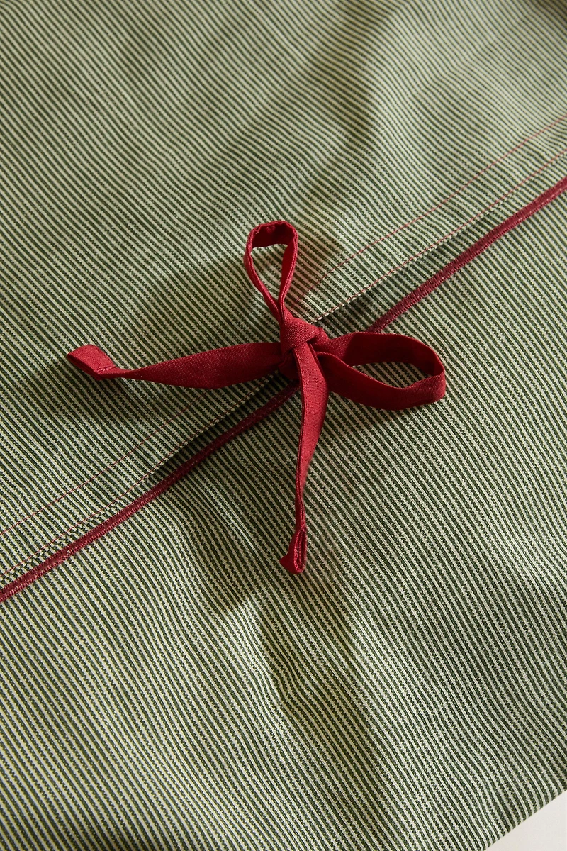 HOUSSE DE COUETTE RAYURES OVERLOCK