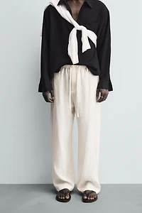 RELAXED FIT LINEN PANTS