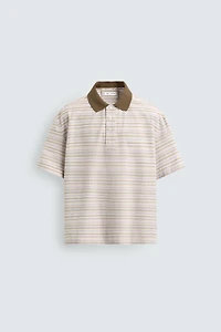RELAXED FIT STRIPED POLO SHIRT