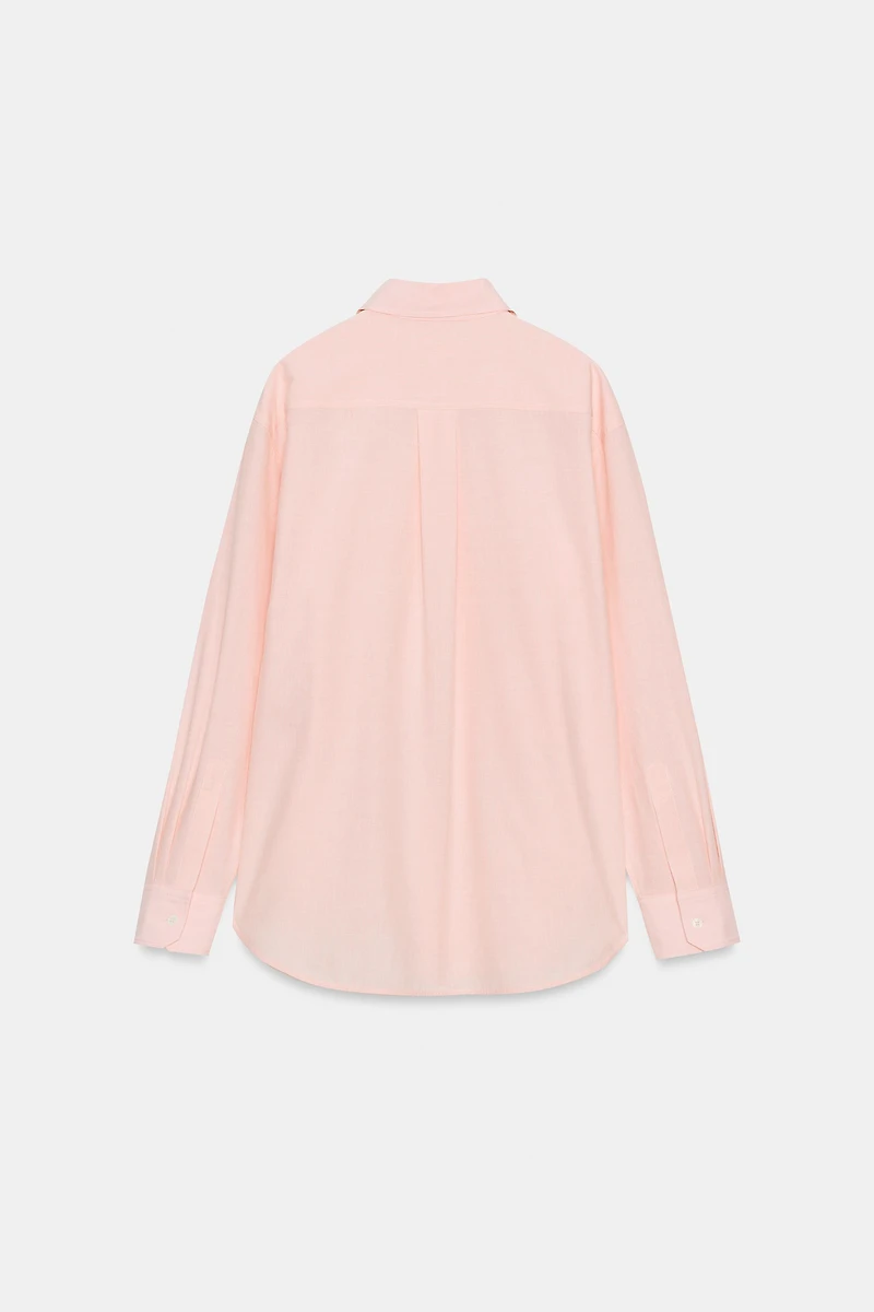 ZW COLLECTION STRIPED SHIRT WITH DETACHABLE COLLAR