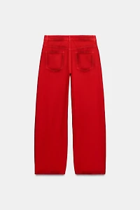 ZW COLLECTION LOW RISE WIDE LEG JEANS