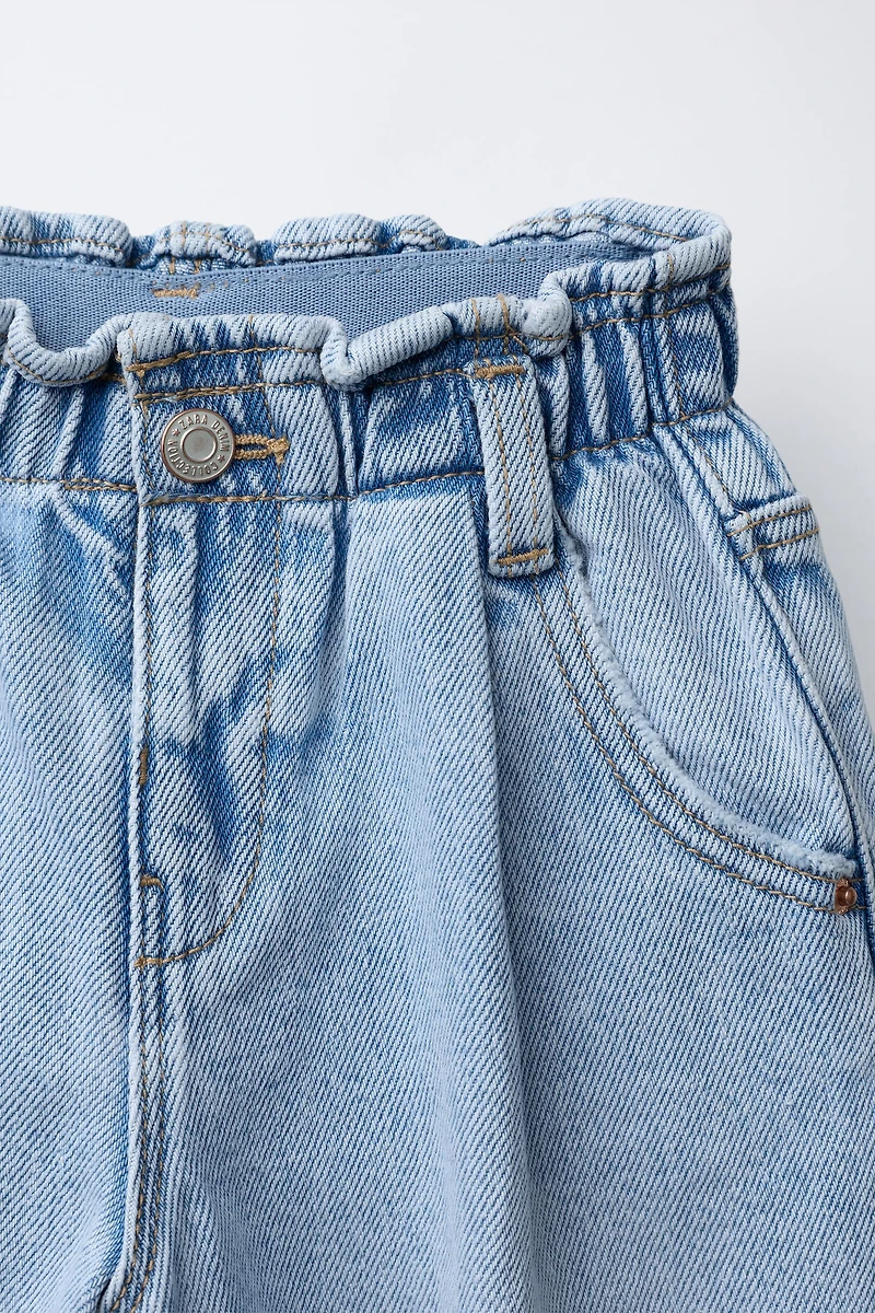BAGGY PAPERBAG JEANS WITH HEART POCKETS