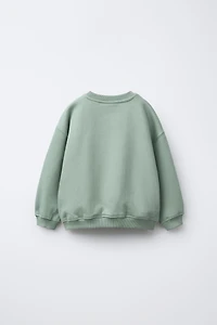 VARSITY TERRY PATCH APPLIQUÉ SWEATSHIRT
