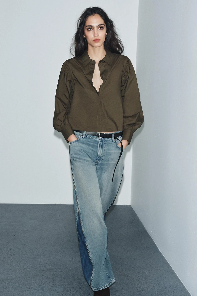 ZW COLLECTION PUFF SLEEVE POPLIN SHIRT