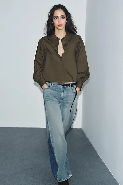 ZW COLLECTION PUFF SLEEVE POPLIN SHIRT