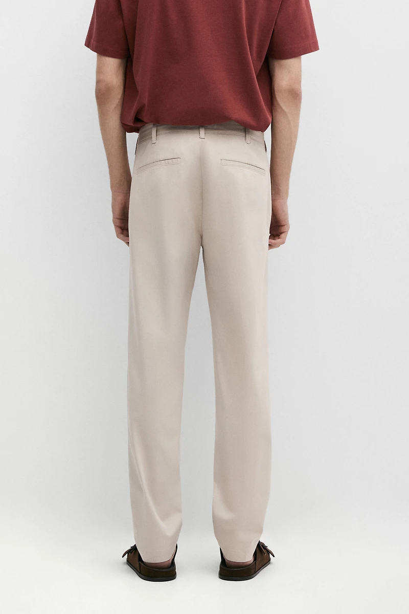 Pantalon slim coton mélangé