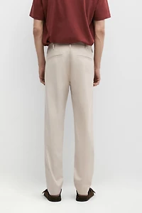 Pantalon slim coton mélangé