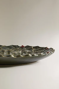 PLAT PORCELAINE HOUX NOËL