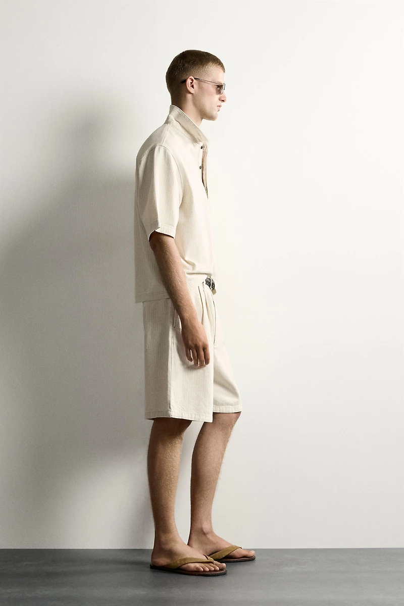 BOXY FIT STRIPED POLO SHIRT