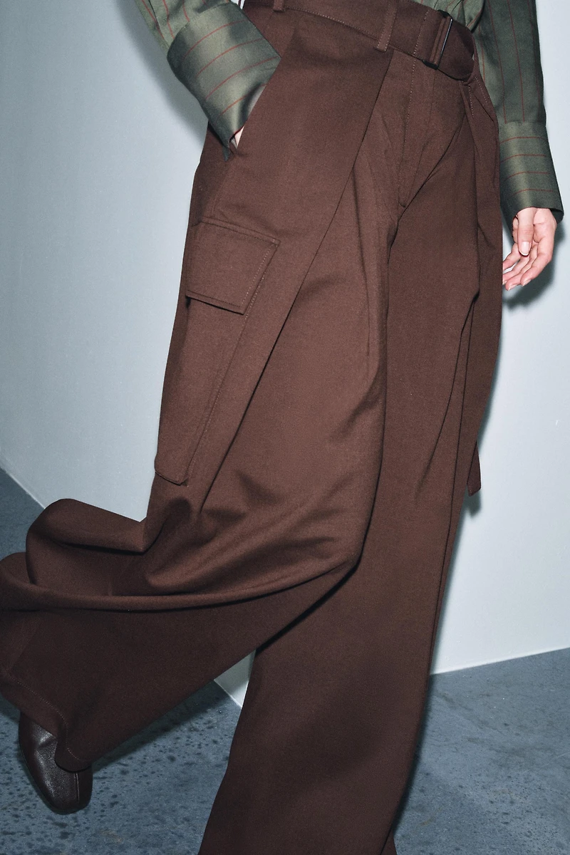 PLEATED CARGO PANTS ZW COLLECTION