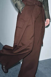 PLEATED CARGO PANTS ZW COLLECTION