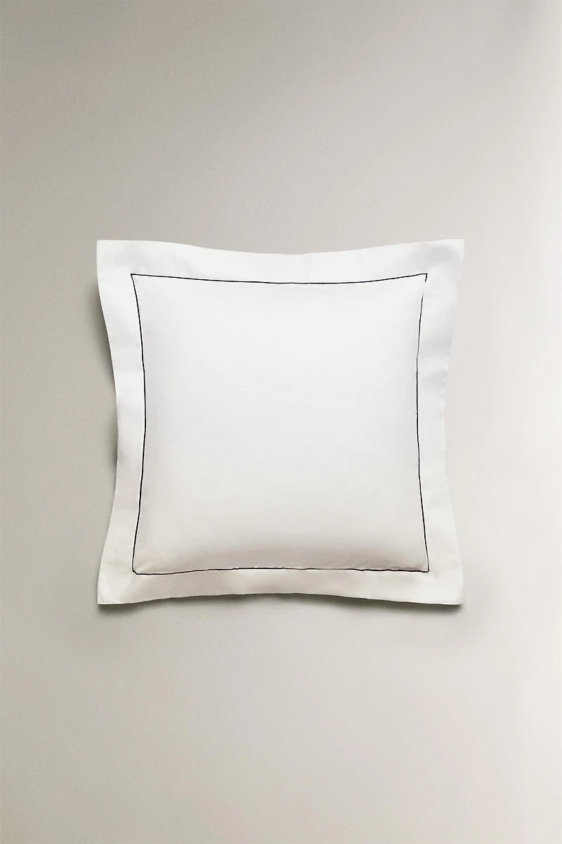 SATEEN PILLOWCASE WITH TRIM