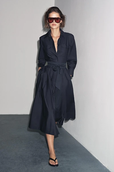 ROBE-CHEMISE EN POPELINE ZW COLLECTION