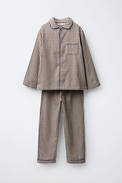 6-14 ANS/ PYJAMA EN FLANELLE À CARREAUX VICHY