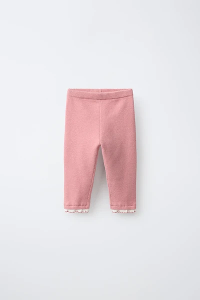 LEGGING EN MAILLE À VOLANTS