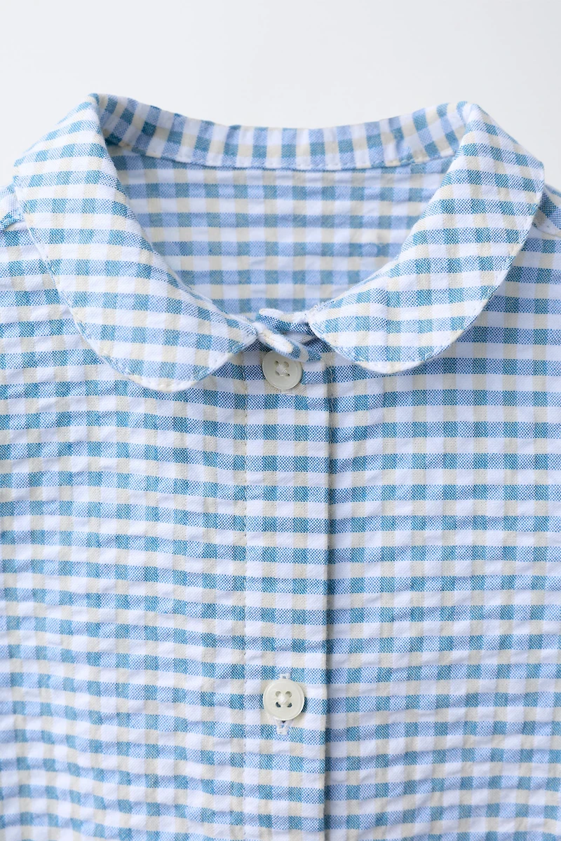 GINGHAM PRINT BODYSUIT