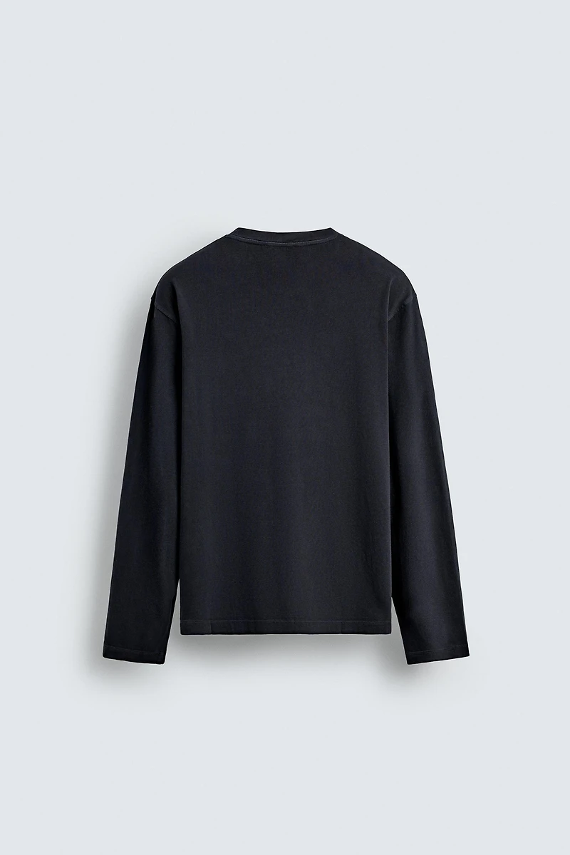 LONG SLEEVE POCKET T-SHIRT AARON LEVINE X ZARA