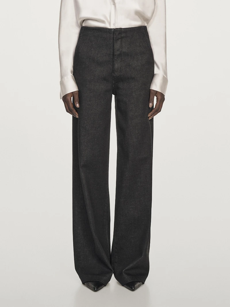 High-waist wide-leg jeans