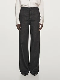 High-waist wide-leg jeans