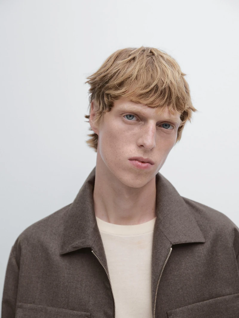 Veste en flanelle 100 % laine