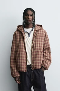 CHECKERED HOODIE JACKET