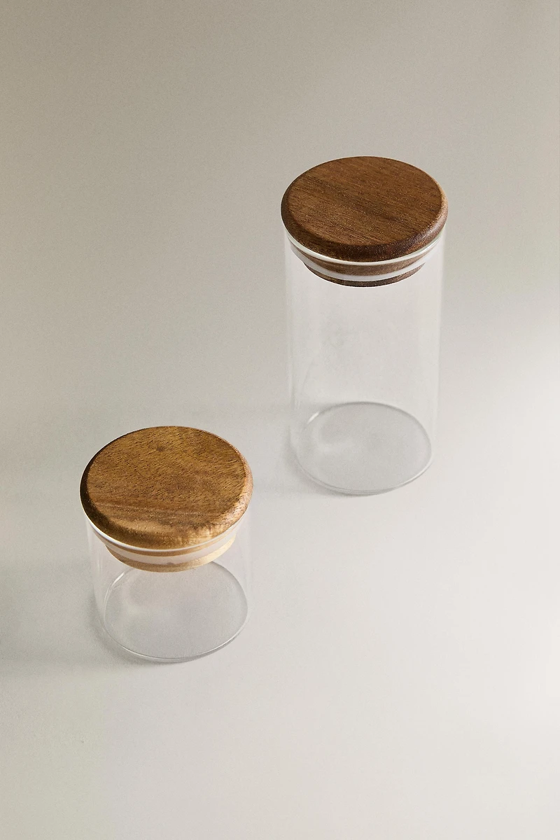 POT RANGEMENT CUISINE VERRE BOIS