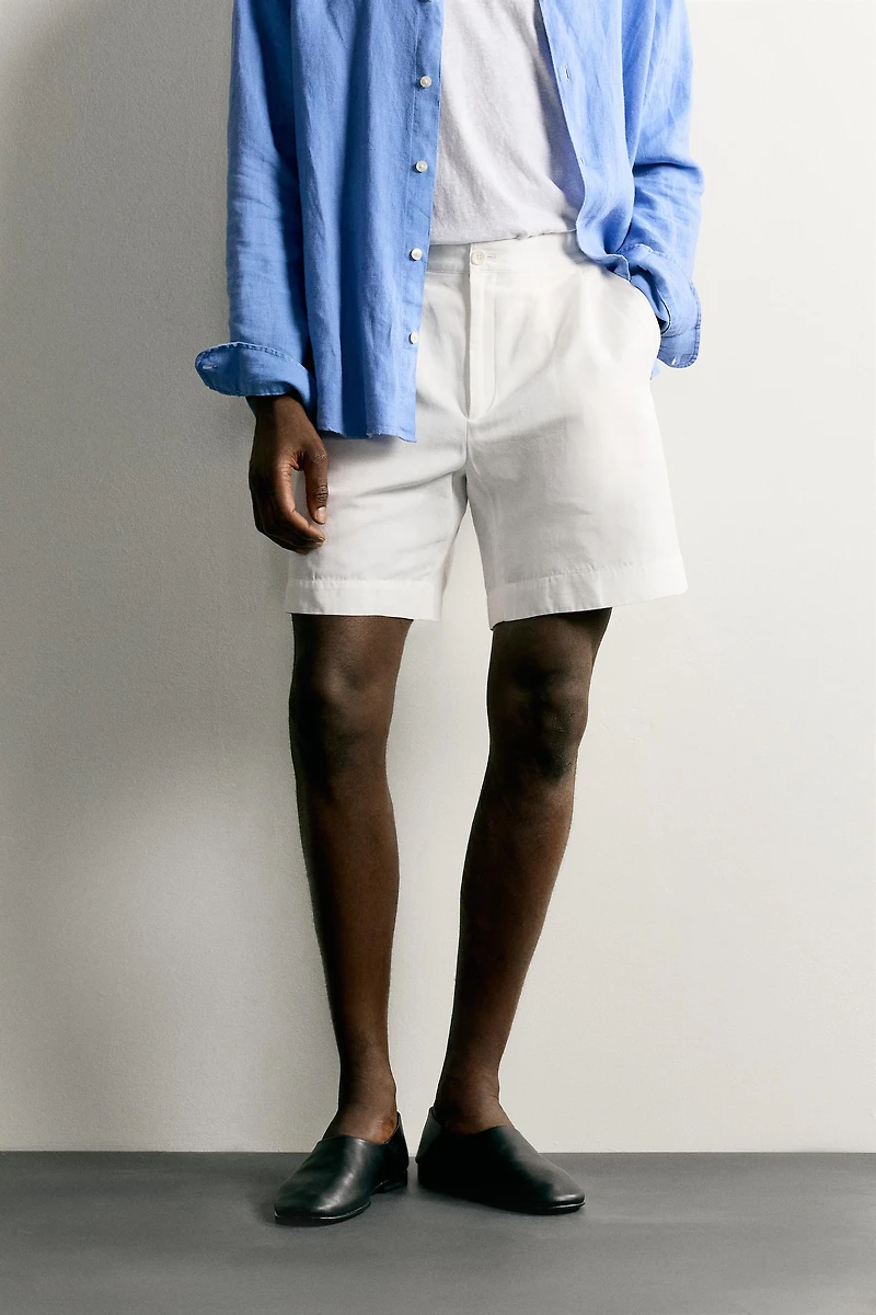 REGULAR FIT TAB SHORTS