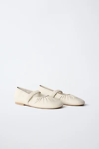 LEATHER BALLET FLATS
