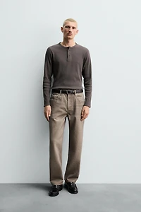 PRINTED WASHED STRAIGHT FIT JEANS