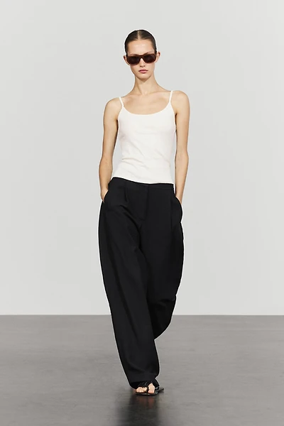 Cotton blend strappy top