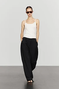 Cotton blend strappy top