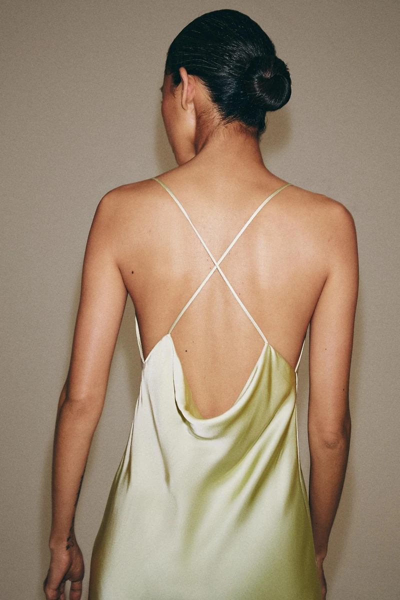 SATIN SLIP DRESS ZW COLLECTION