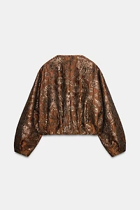 VESTE BOMBER JACQUARD BRILLANTE