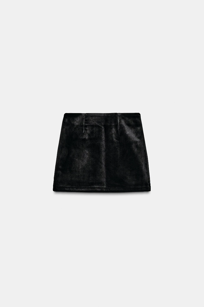 VELVET MINI SKIRT