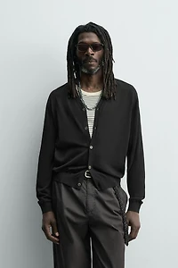 CARDIGAN 100% SOIE AARON LEVINE X ZARA