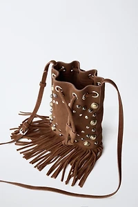 BOURSE EN CUIR À FRANGES