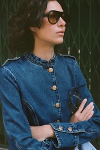 VESTE EN DENIM Z1975 À BOUTONS DORÉS