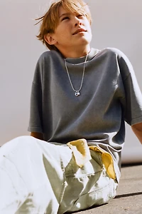 WASHED EFFECT KNIT T-SHIRT
