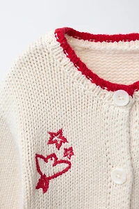 GILET EN MAILLE BRODÉ