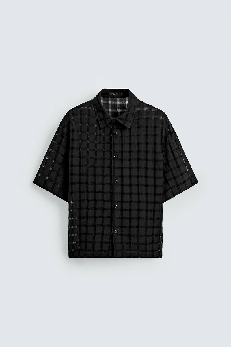 JACQUARD NEEDLE-OUT SHIRT