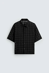JACQUARD NEEDLE-OUT SHIRT