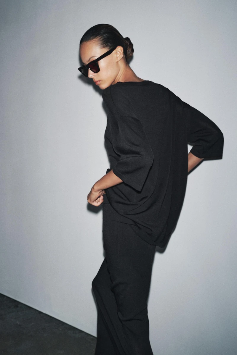 TOP OVERSIZE EN MAILLE LISSE