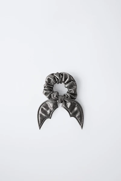 SPARKLY BAT WING HAIR TIE