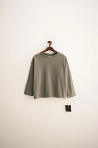 ZARA TIMELESS - T-SHIRT UNIE EN COTON