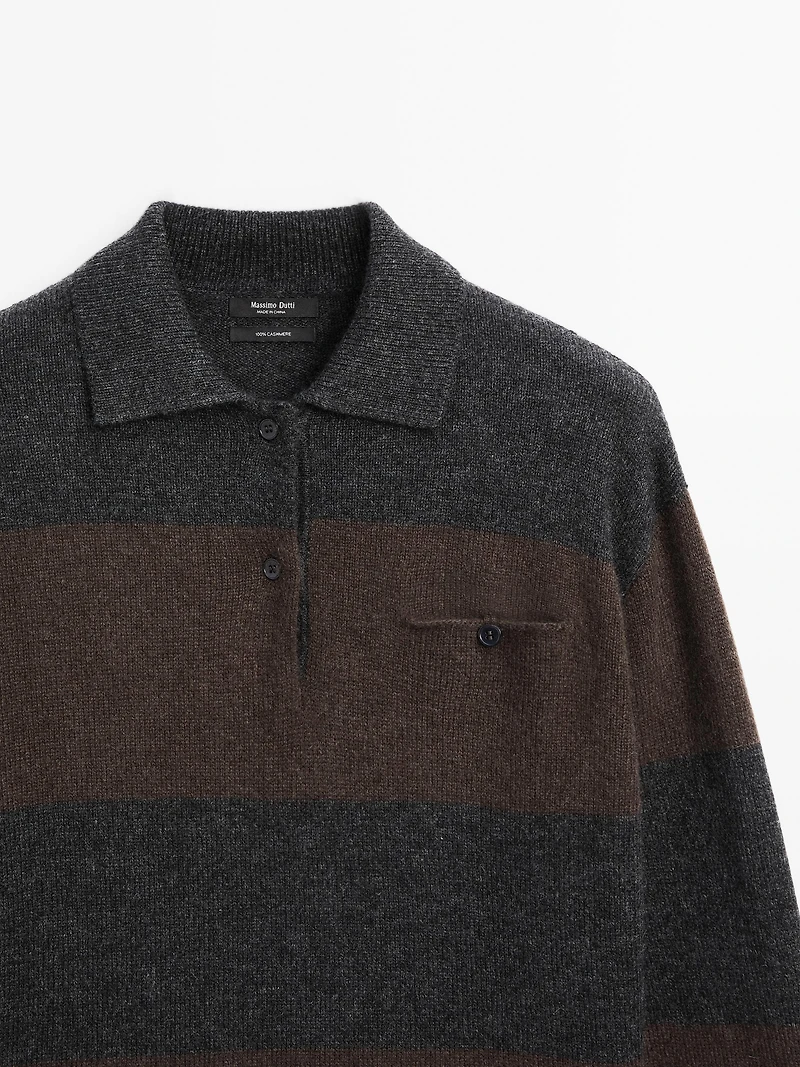 100% cashmere sweater with pocket detail