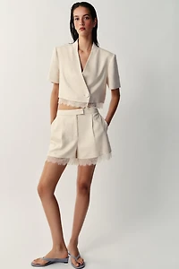 LACE TRIM SHORTS