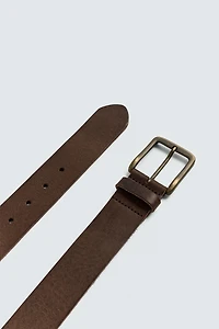 VINTAGE EFFECT LEATHER BELT