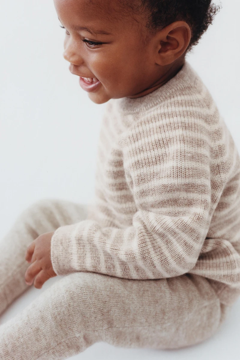 WOOL AND CASHMERE STRIPED SWEATER