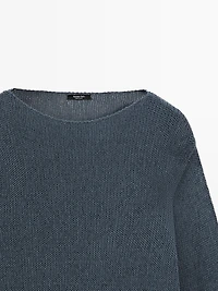 Pull en maille ajourée coton mélangé